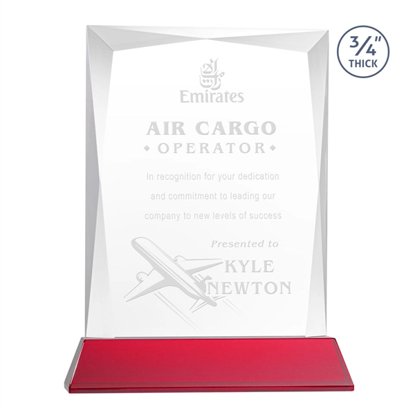 Rectangular shape starfire color award on a clear or colored Newhaven... from ASI 84592 St Regis Group / St Regis