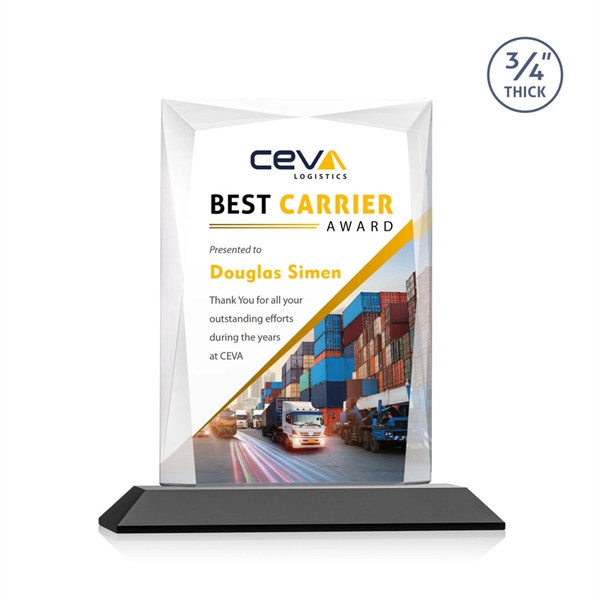 Rectangular shape starfire color VividPrint™ award on a clear or colored... from ASI 84592 St Regis Group / St Regis