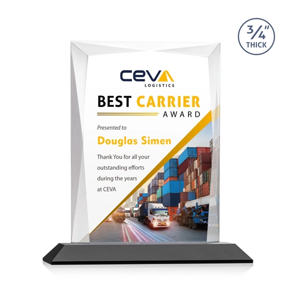 Rectangular shape starfire color VividPrint™ award on a clear or colored... from ASI 84592 St Regis Group / St Regis