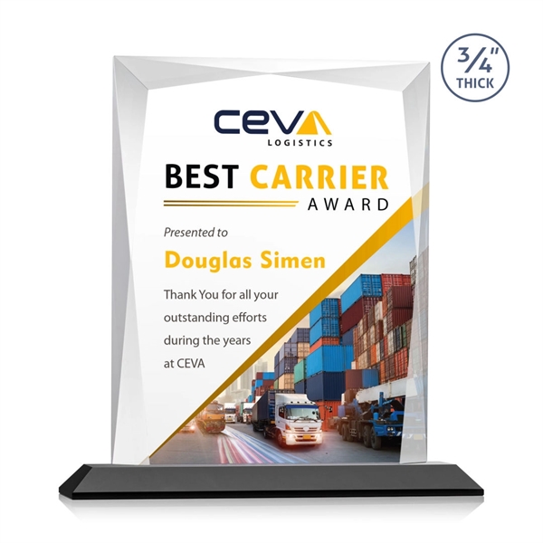 Rectangular shape starfire color VividPrint™ award on a clear or colored... from ASI 84592 St Regis Group / St Regis