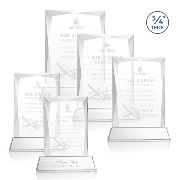 Rectangular shape starfire color award on a clear or colored Newhaven... from ASI 84592 St Regis Group / St Regis