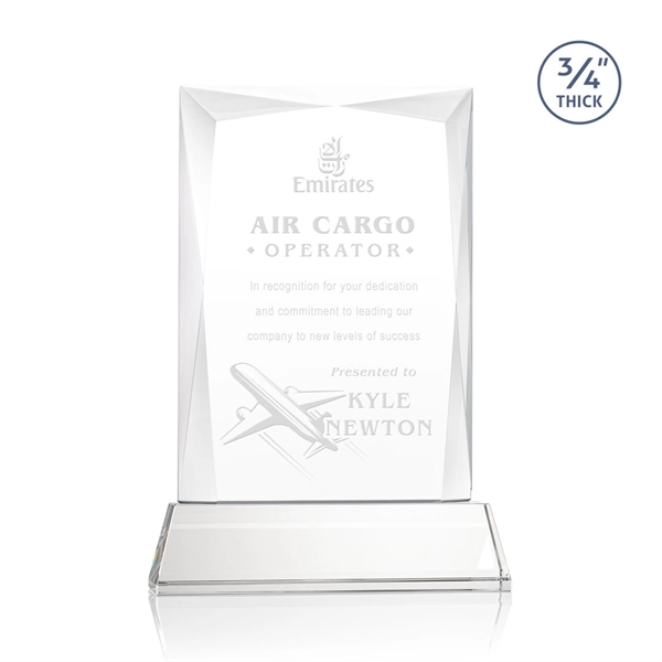 Rectangular shape starfire color award on a clear or colored Newhaven... from ASI 84592 St Regis Group / St Regis