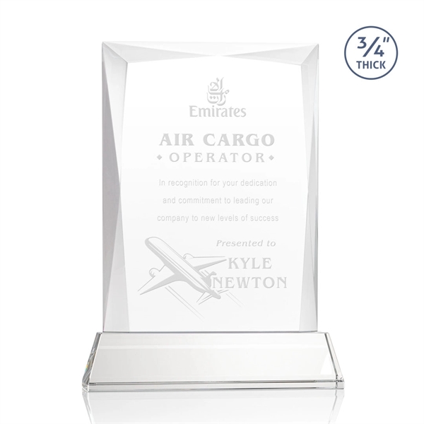 Rectangular shape starfire color award on a clear or colored Newhaven... from ASI 84592 St Regis Group / St Regis