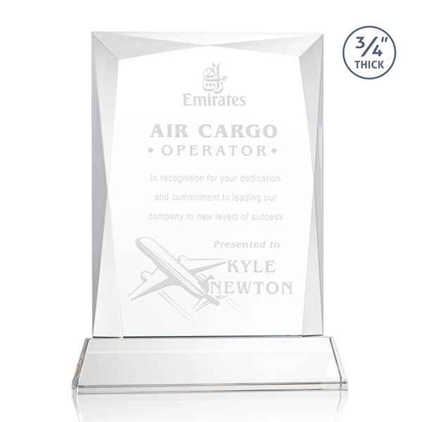 Rectangular shape starfire color award on a clear or colored Newhaven... from ASI 84592 St Regis Group / St Regis