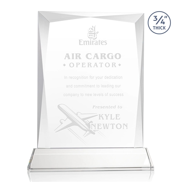 Rectangular shape starfire color award on a clear or colored Newhaven... from ASI 84592 St Regis Group / St Regis