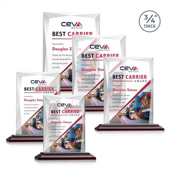 Rectangular shape starfire color VividPrint™ award on a clear or colored... from ASI 84592 St Regis Group / St Regis