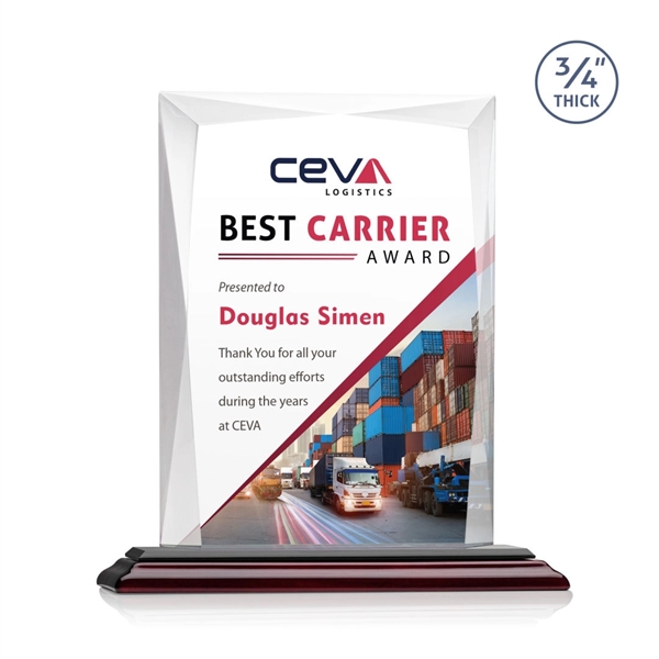 Rectangular shape starfire color VividPrint™ award on a clear or colored... from ASI 84592 St Regis Group / St Regis