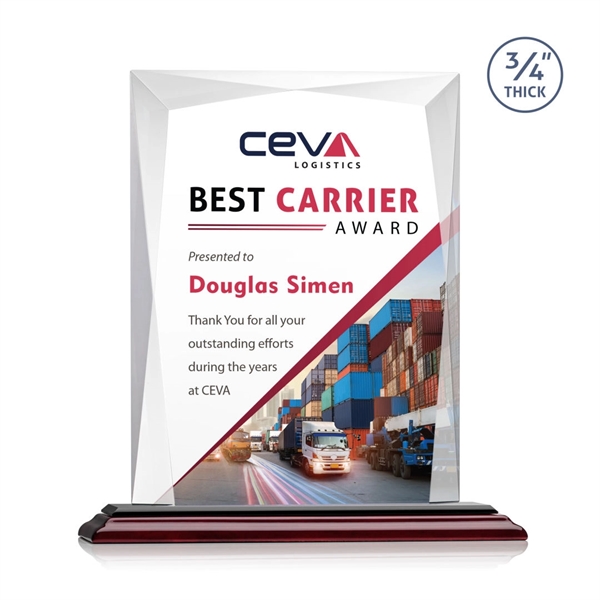 Rectangular shape starfire color VividPrint™ award on a clear or colored... from ASI 84592 St Regis Group / St Regis