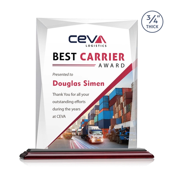 Rectangular shape starfire color VividPrint™ award on a clear or colored... from ASI 84592 St Regis Group / St Regis