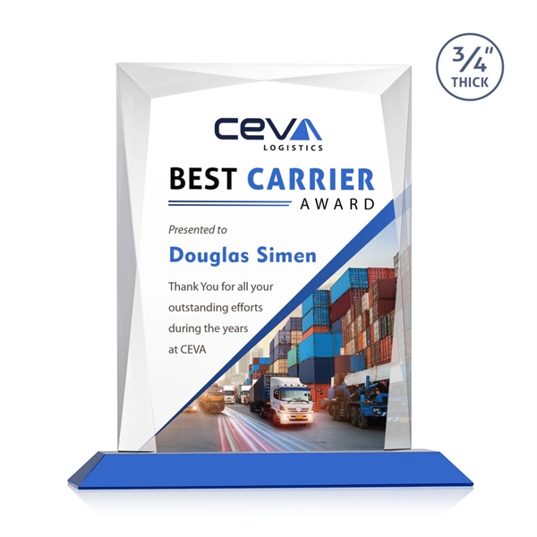 Rectangular shape starfire color VividPrint™ award on a clear or colored... from ASI 84592 St Regis Group / St Regis