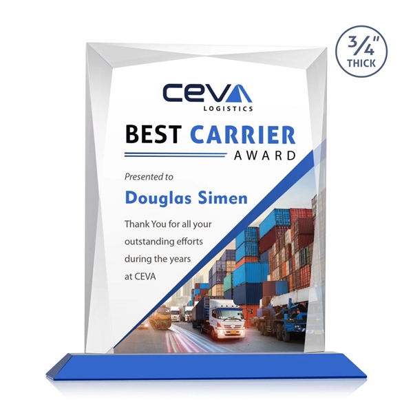 Rectangular shape starfire color VividPrint™ award on a clear or colored... from ASI 84592 St Regis Group / St Regis