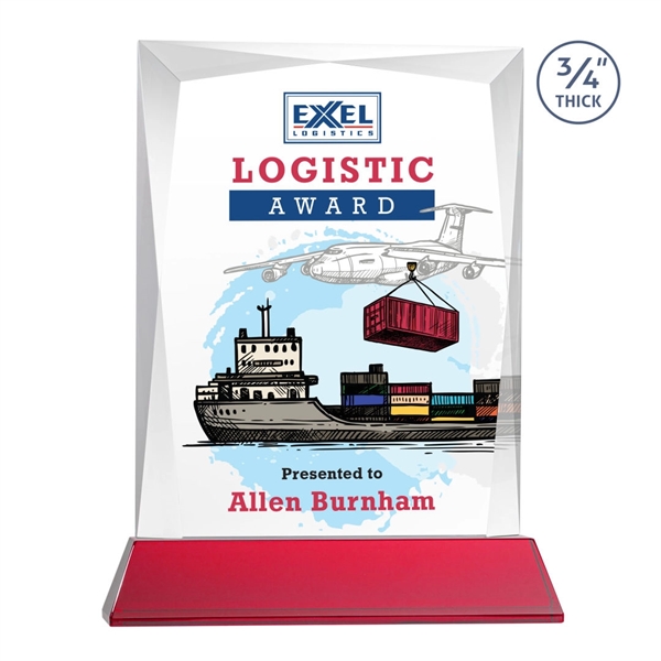 Rectangular shape starfire color VividPrint™ award on a clear or colored... from ASI 84592 St Regis Group / St Regis