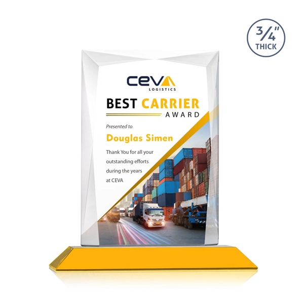 Rectangular shape starfire color VividPrint™ award on a clear or colored... from ASI 84592 St Regis Group / St Regis