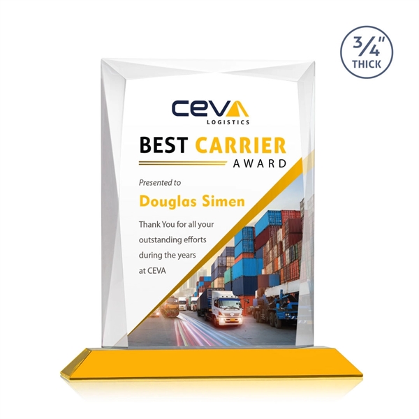 Rectangular shape starfire color VividPrint™ award on a clear or colored... from ASI 84592 St Regis Group / St Regis