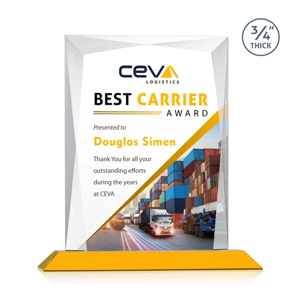 Rectangular shape starfire color VividPrint™ award on a clear or colored... from ASI 84592 St Regis Group / St Regis