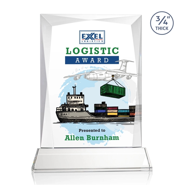 Rectangular shape starfire color VividPrint™ award on a clear or colored... from ASI 84592 St Regis Group / St Regis