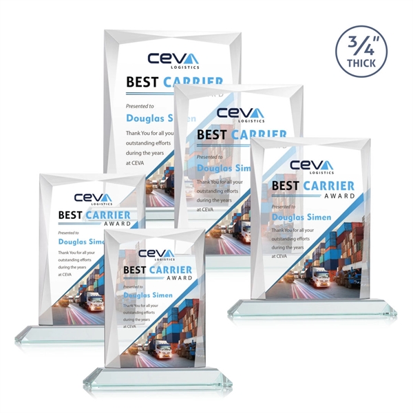 Rectangular shape starfire color VividPrint™ award on a clear or colored... from ASI 84592 St Regis Group / St Regis