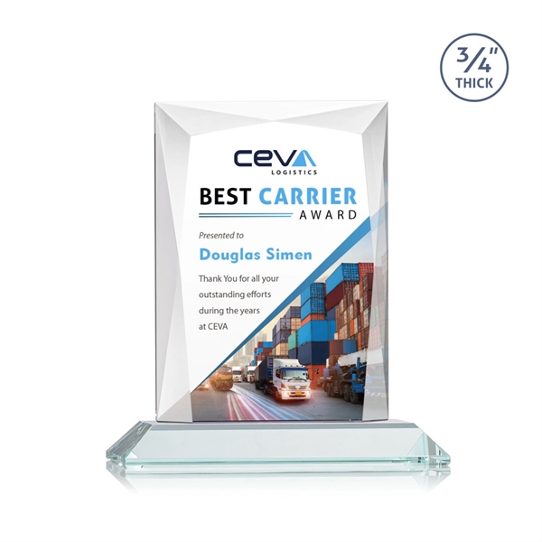 Rectangular shape starfire color VividPrint™ award on a clear or colored... from ASI 84592 St Regis Group / St Regis