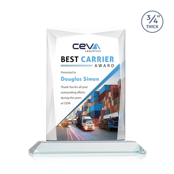 Rectangular shape starfire color VividPrint™ award on a clear or colored... from ASI 84592 St Regis Group / St Regis