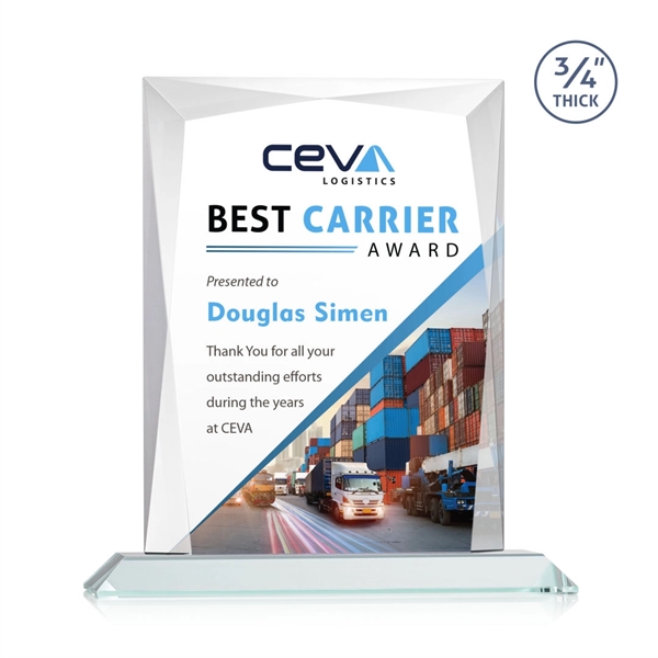 Rectangular shape starfire color VividPrint™ award on a clear or colored... from ASI 84592 St Regis Group / St Regis