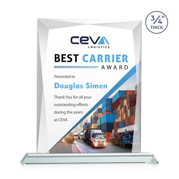 Rectangular shape starfire color VividPrint™ award on a clear or colored... from ASI 84592 St Regis Group / St Regis