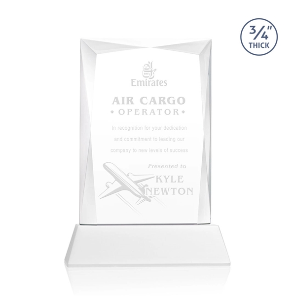 Rectangular shape starfire color award on a clear or colored Newhaven... from ASI 84592 St Regis Group / St Regis