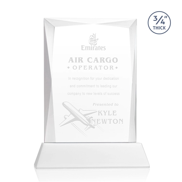 Rectangular shape starfire color award on a clear or colored Newhaven... from ASI 84592 St Regis Group / St Regis