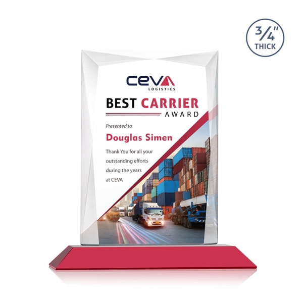 Rectangular shape starfire color VividPrint™ award on a clear or colored... from ASI 84592 St Regis Group / St Regis