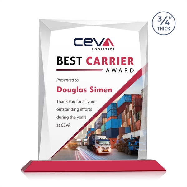 Rectangular shape starfire color VividPrint™ award on a clear or colored... from ASI 84592 St Regis Group / St Regis