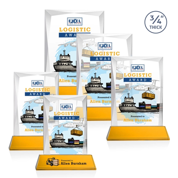 Rectangular shape starfire color VividPrint™ award on a clear or colored... from ASI 84592 St Regis Group / St Regis