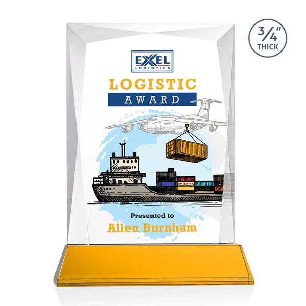 Rectangular shape starfire color VividPrint™ award on a clear or colored... from ASI 84592 St Regis Group / St Regis