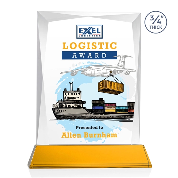 Rectangular shape starfire color VividPrint™ award on a clear or colored... from ASI 84592 St Regis Group / St Regis