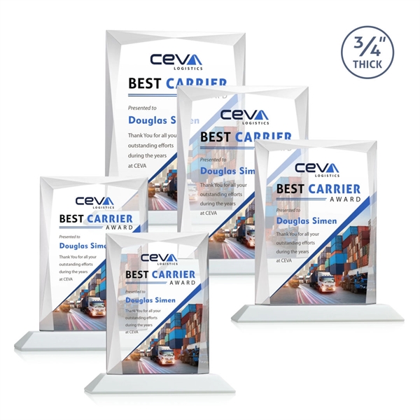 Rectangular shape starfire color VividPrint™ award on a clear or colored... from ASI 84592 St Regis Group / St Regis