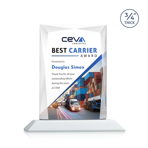 Rectangular shape starfire color VividPrint™ award on a clear or colored... from ASI 84592 St Regis Group / St Regis