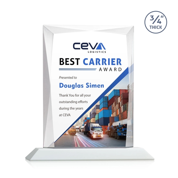 Rectangular shape starfire color VividPrint™ award on a clear or colored... from ASI 84592 St Regis Group / St Regis