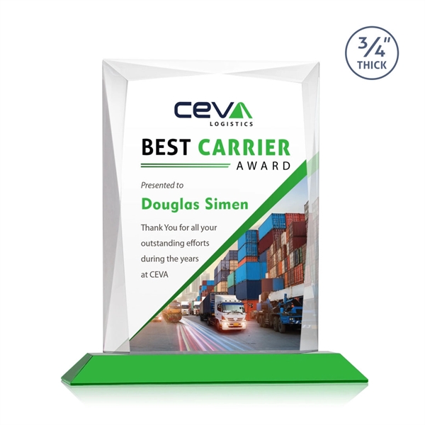 Rectangular shape starfire color VividPrint™ award on a clear or colored... from ASI 84592 St Regis Group / St Regis