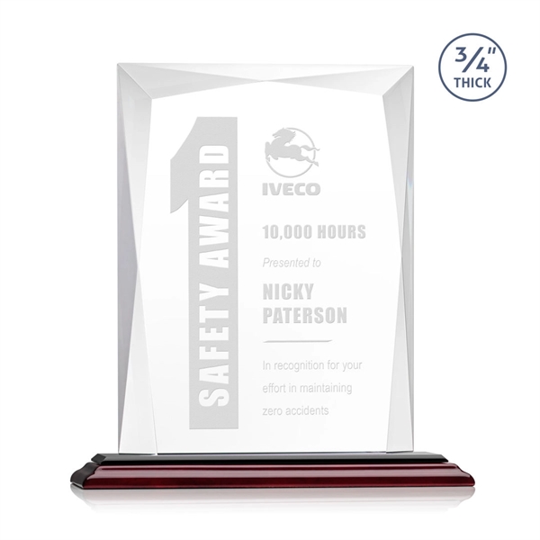 Rectangular shape starfire color award on a clear or colored base.... from ASI 84592 St Regis Group / St Regis