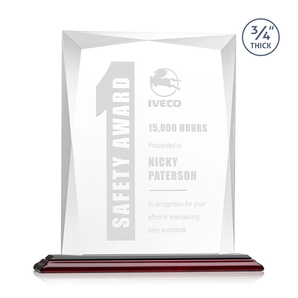 Rectangular shape starfire color award on a clear or colored base.... from ASI 84592 St Regis Group / St Regis