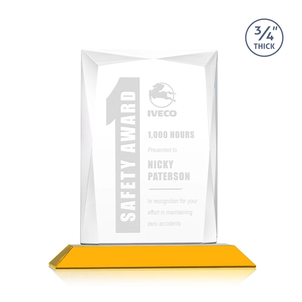 Rectangular shape starfire color award on a clear or colored base.... from ASI 84592 St Regis Group / St Regis