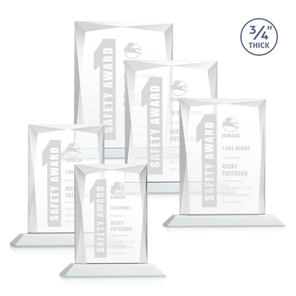 Rectangular shape starfire color award on a clear or colored base.... from ASI 84592 St Regis Group / St Regis