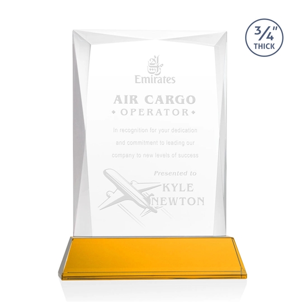 Rectangular shape starfire color award on a clear or colored Newhaven... from ASI 84592 St Regis Group / St Regis