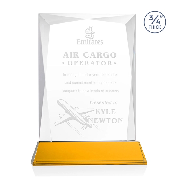 Rectangular shape starfire color award on a clear or colored Newhaven... from ASI 84592 St Regis Group / St Regis