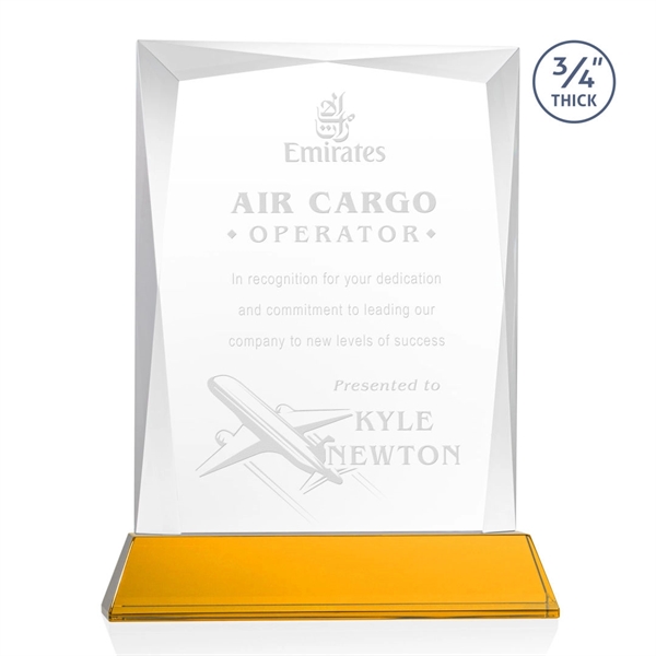 Rectangular shape starfire color award on a clear or colored Newhaven... from ASI 84592 St Regis Group / St Regis