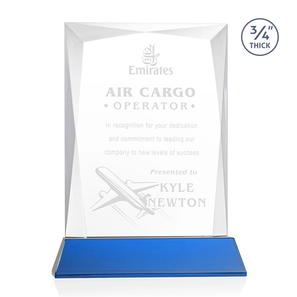 Rectangular shape starfire color award on a clear or colored Newhaven... from ASI 84592 St Regis Group / St Regis