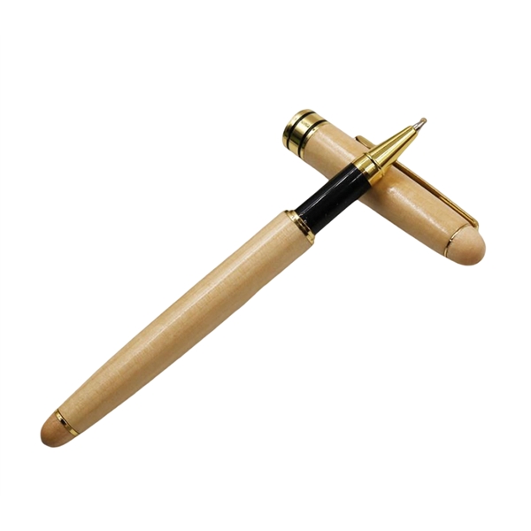 Maple wood gel pen plus 1 color silkscreen imprint or laser... from ASI 37218 Athena Promo (tm)