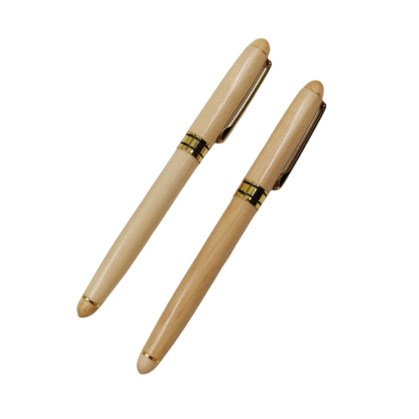 Maple wood gel pen plus 1 color silkscreen imprint or laser... from ASI 37218 Athena Promo (tm)