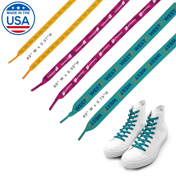 60" Custom Shoelaces... from ASI 31517 Admart Products / Admart Line