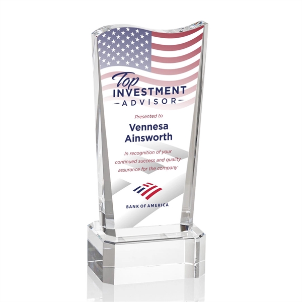 The Violetta Optical Crystal Award on Base features our freestanding Violetta... from ASI 84592 St Regis Group / St Regis