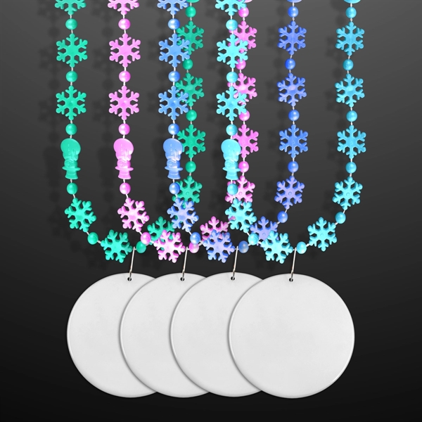 Winter Princess Snowflake Beads with Medallion; Imprinted Pricing... from ASI 34194 ALightPromos