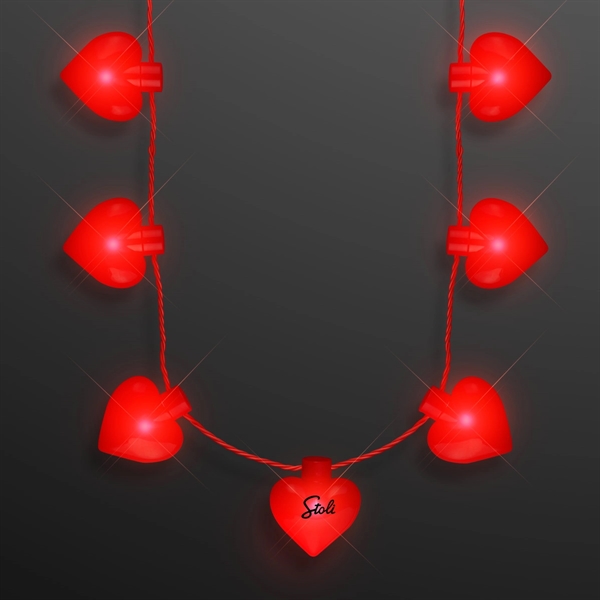 Valentine Hearts String Lights Necklace; Blank & Imprint Pricing... from ASI 34194 ALightPromos